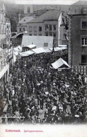 old postcards from the dancing procession